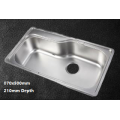 Deep drawn big single bowl kitchen sink